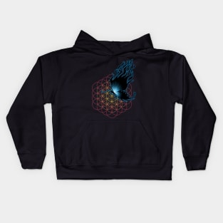 black fire butterfly Kids Hoodie